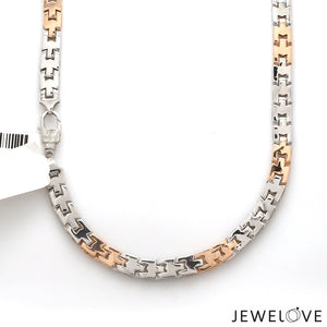 Jewelove™ Chains 6mm Platinum Rose Gold Chain with Matte Finish for Men JL PT CH 1233