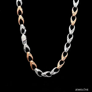 Jewelove™ Chains 6mm Platinum Rose Gold Link Chain for Men JL PT CH 1347