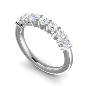 Jewelove™ Rings 7 Diamond Platinum Ring for Women JL PT WB RD 112