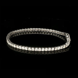 Jewelove™ Bangles & Bracelets Single / SI IJ 7 Pointer Single Line Platinum Tennis Bracelet with Diamonds JL PTB 646