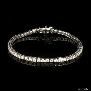 Jewelove™ Bangles & Bracelets Single / SI IJ 7 Pointer Single Line Platinum Tennis Bracelet with Diamonds JL PTB 646