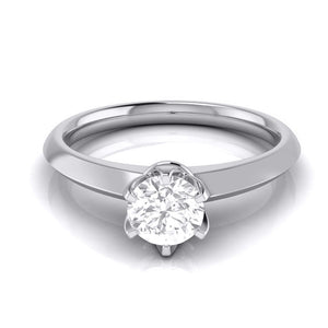 Jewelove™ Rings J VS / Women's Band only 70-Pointer Flowery Platinum Solitaire Engagement Ring JL PT G 106-B