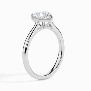 Jewelove™ Rings I VS / Women's Band only 70-Pointer Heart Cut Solitaire Diamond Platinum Ring JL PT 19008-B