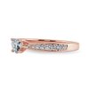 Jewelove™ Rings Women's Band only / VS I 70-Pointer Heart Cut Solitaire Diamond Shank 18K Rose Gold Ring JL AU 1281R-B