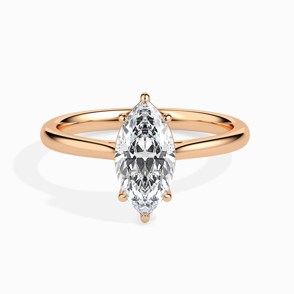 Jewelove™ Rings Women's Band only / VS I 70-Pointer Marquise Cut Solitaire Diamond 18K Rose Gold Ring JL AU 19009R-B