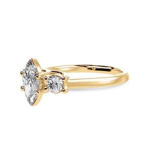 Jewelove™ Rings Women's Band only / VS I 70-Pointer Marquise Cut Solitaire Diamond Accents 18K Yellow Gold Ring JL AU 1236Y-B