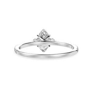 Jewelove™ Rings I VS / Women's Band only 70-Pointer Marquise Cut Solitaire Diamond Accents Shank Platinum Ring JL PT 1246-B