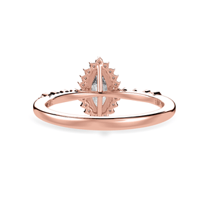 Jewelove™ Rings Women's Band only / VS I 70-Pointer Marquise Cut Solitaire Halo Diamond Shank 18K Rose Gold Ring JL AU 1254R-B