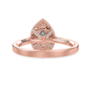 Jewelove™ Rings Women's Band only / VS I 70-Pointer Marquise Cut Solitaire Halo Diamond Shank 18K Rose Gold Ring JL AU 1326R-B