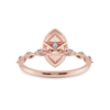 Jewelove™ Rings Women's Band only / VS I 70-Pointer Marquise Cut Solitaire Halo Diamonds Accents 18K Rose Gold Ring JL AU 1274R-B