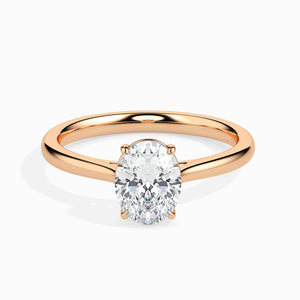 Jewelove™ Rings Women's Band only / VS I 70-Pointer Oval Cut Solitaire 18K Rose Gold Ring JL AU 19004R-B