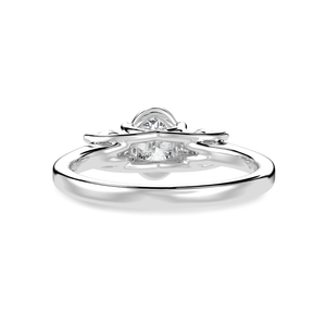 Jewelove™ Rings I VS / Women's Band only 70-Pointer Oval Cut Solitaire Diamond Accents Platinum Ring JL PT 1234-B