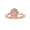 Jewelove™ Rings Women's Band only / VS I 70-Pointer Oval Cut Solitaire Halo Diamond Shank 18K Rose Gold Ring JL AU 1325R-B