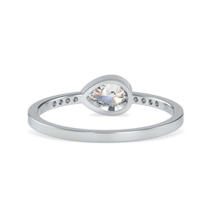 Jewelove™ Rings VS I / Women's Band only 70-Pointer Pear Cut Solitaire Diamond Accents Platinum Ring JL PT 0682-B