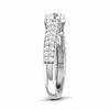 Jewelove™ Rings J VS / Women's Band only 70-Pointer Platinum Two Row Diamond Shank Solitaire Engagement Ring JL PT 6989-B