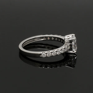 Jewelove™ Rings I VS / Women's Band only 70-Pointer Princess Cut Solitaire Diamond Shank Platinum Ring JL PT 1313-B