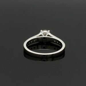 Jewelove™ Rings J VS / Women's Band only 70-Pointer Solitaire Diamond Shank Platinum Ring JL PT 1324-B