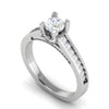 Jewelove™ Rings VS J / Women's Band only 70-Pointer Solitaire Diamond Shank Platinum Ring JL PT RP RD 140-B