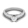 Jewelove™ Rings VS J / Women's Band only 70-Pointer Solitaire Diamond Shank Platinum Ring JL PT RP RD 140-B