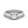 Jewelove™ Rings VS J / Women's Band only 70-Pointer Solitaire Diamond Split Shank Platinum Ring JL PT RP RD 118-B