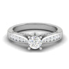 Jewelove™ Rings VS J / Women's Band only 70-Pointer Solitaire Diamond Split Shank Platinum Ring JL PT RP RD 118-B