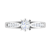 Jewelove™ Rings VS J / Women's Band only 70-Pointer Solitaire Diamond Split Shank Platinum Ring JL PT RP RD 118-B