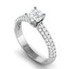 Jewelove™ Rings VS J / Women's Band only 70-Pointer Solitaire Diamond Split Shank Platinum Ring JL PT RP RD 161-B