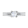 Jewelove™ Rings VS J / Women's Band only 70-Pointer Solitaire Diamond Split Shank Platinum Ring JL PT RP RD 182-B