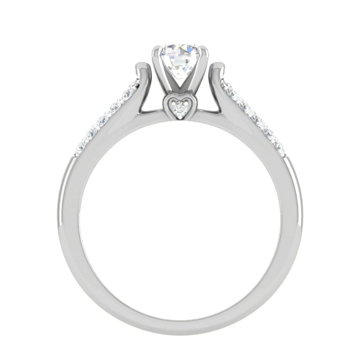 Jewelove™ Rings J VS / Women's Band only 70-Pointer Solitaire Diamond Split Shank Platinum Ring JL PT WB5582E-B