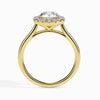 Jewelove™ Rings Women's Band only / VS J 70-Pointer Solitaire Halo Diamond Shank 18K Yellow Gold Ring JL AU 1169Y-B