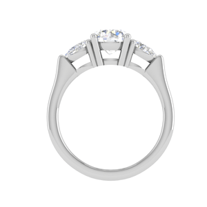 Jewelove™ Rings J VS / Women's Band only 70-Pointer Solitaire Pear Diamonds Accents Platinum Ring JL PT R3 RD 124-A