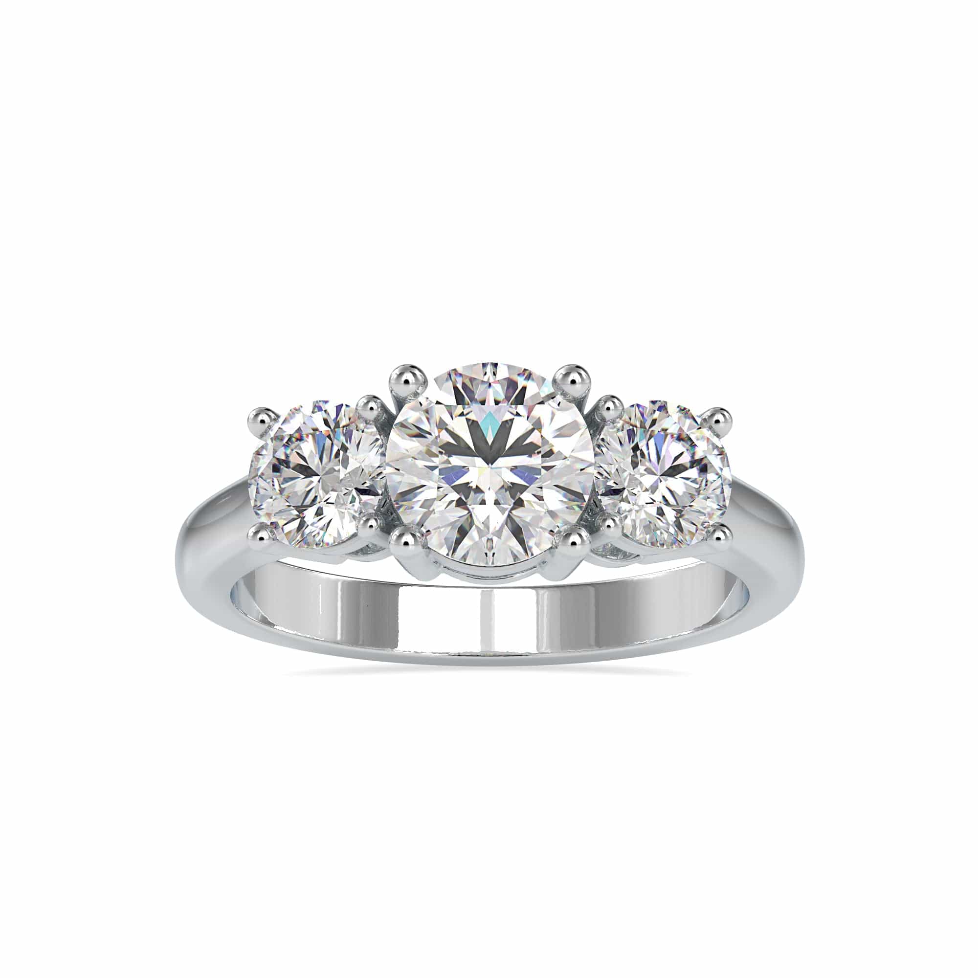 Jewelove™ Rings Women's Band only / VS J 70-Pointer Solitaire Platinum Diamond Accent Engagement Ring JL PT 0058-B