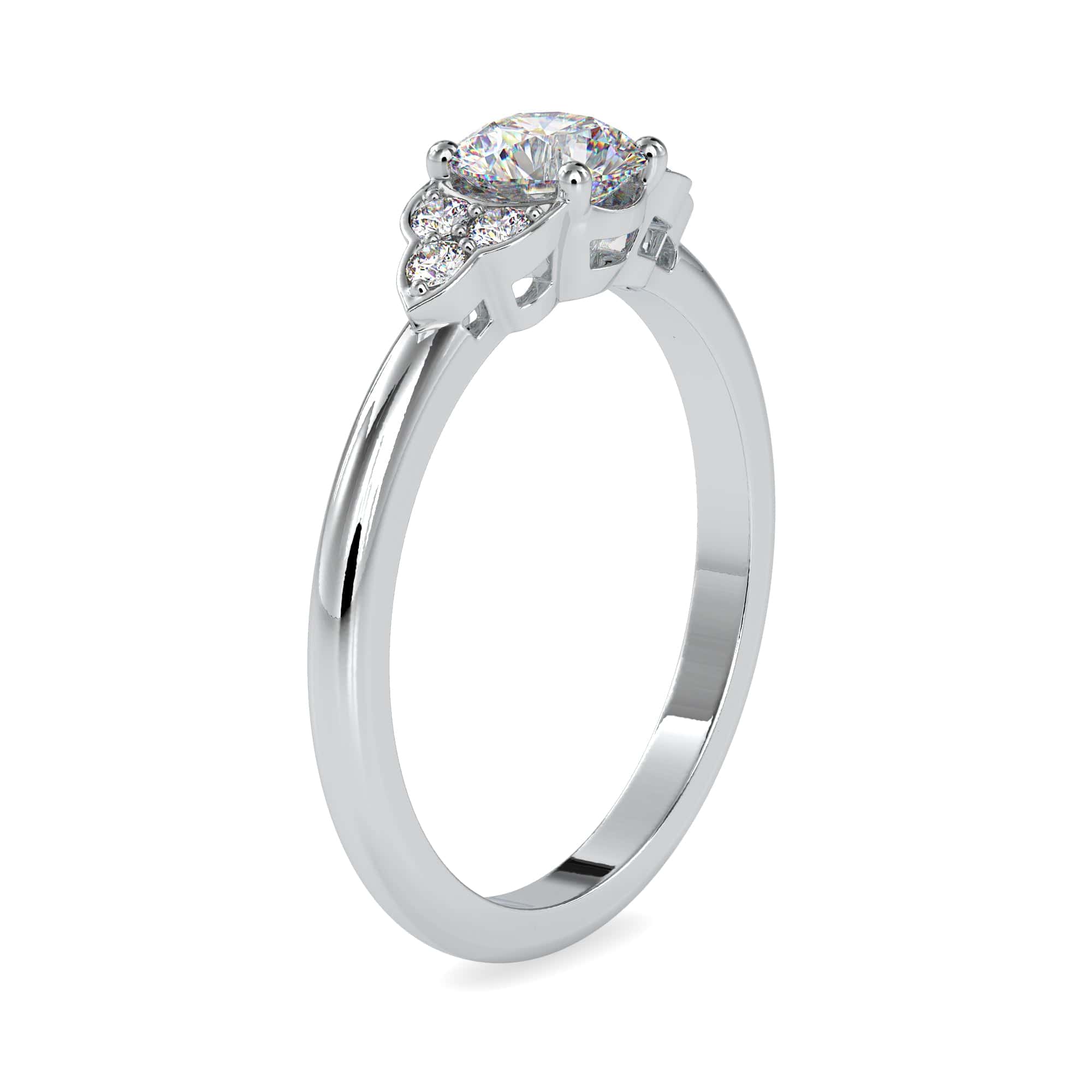 Jewelove™ Rings Women's Band only / VS J 70-Pointer Solitaire Platinum Diamond Engagement Ring JL PT 0035-B