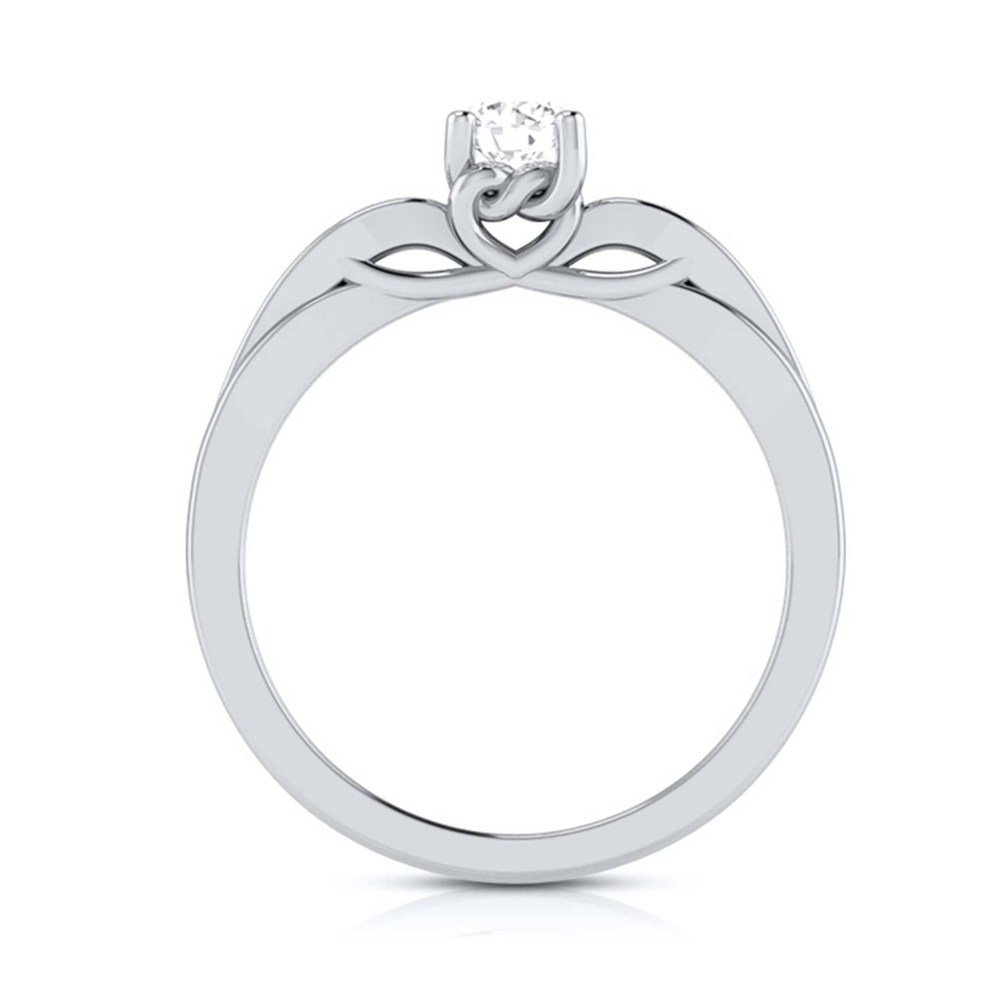 Jewelove™ Rings J VS / Women's Band only 70-Pointer Solitaire Platinum Engagement Ring with a Hidden Heart JL PT G 118-B