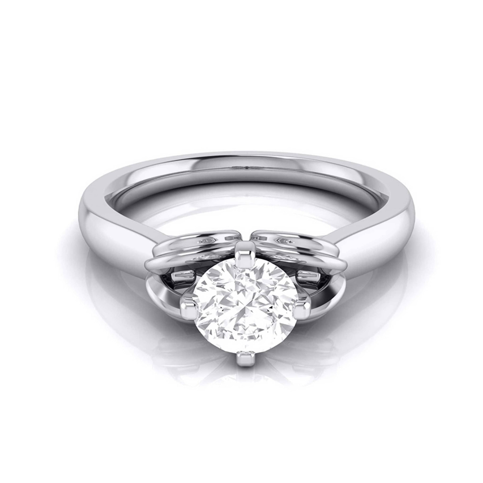 Jewelove™ Rings J VS / Women's Band only 70-Pointer Solitaire Platinum Ring for Women JL PT G 114-B