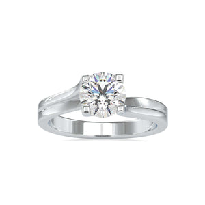 Jewelove™ Rings VS J / Women's Band only 70-Pointer Solitaire Platinum Ring JL PT 0179-B