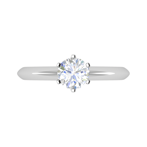 Jewelove™ Rings VS J / Women's Band only 70-Pointer Solitaire Platinum Ring JL PT RS RD 177-B