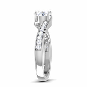 Jewelove™ Rings VS J / Women's Band only 70-Pointer Solitaire Shank Diamond Platinum Ring JL PT RP RD 176-B