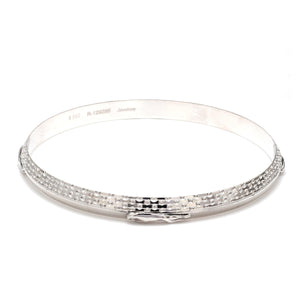 Jewelove™ Bangles & Bracelets 7mm Platinum Jaguar Kada for Men JL PTB 1270