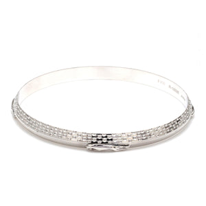 Jewelove™ Bangles & Bracelets 7mm Platinum Jaguar Kada for Men JL PTB 1270