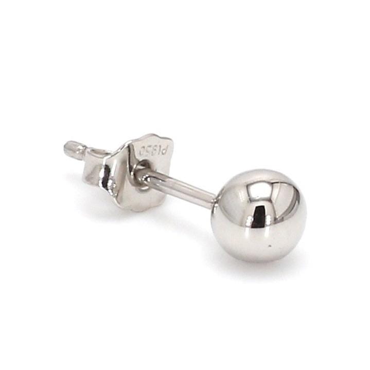 Jewelove™ Earrings Single 8mm Platinum Ball Earrings Studs JL PT E 295