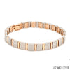 Jewelove™ Bangles & Bracelets 8mm Platinum & Rose Gold Bracelet for Men JL PTB 1063