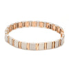 Jewelove™ Bangles & Bracelets 8mm Platinum & Rose Gold Bracelet for Men JL PTB 1063