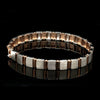 Jewelove™ Bangles & Bracelets 8mm Platinum & Rose Gold Bracelet for Men JL PTB 1063