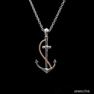 Jewelove™ Pendants Arrow Platinum Pendant with Rose Gold JL PT P 320