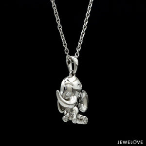 Jewelove™ Pendants Baby Elephant Platinum Diamonds Pendant for Women JL PT P 1297