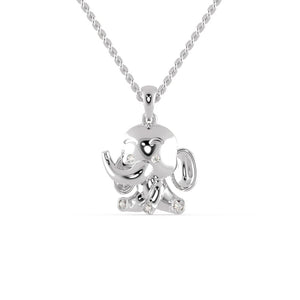 Jewelove™ Pendants SI IJ Baby Elephant Platinum Diamonds Pendant for Women JL PT P 1297