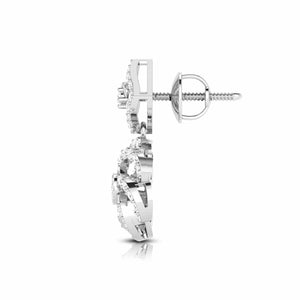 Jewelove™ Earrings Beautiful Hanging Clusters Platinum Earrings with Diamonds for Women JL PT E NK-15