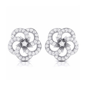 Jewelove™ Earrings Beautiful Platinum Earrings with Diamonds for Women JL PT E ST 2003