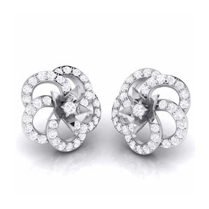 Jewelove™ Earrings Beautiful Platinum Earrings with Diamonds for Women JL PT E ST 2003